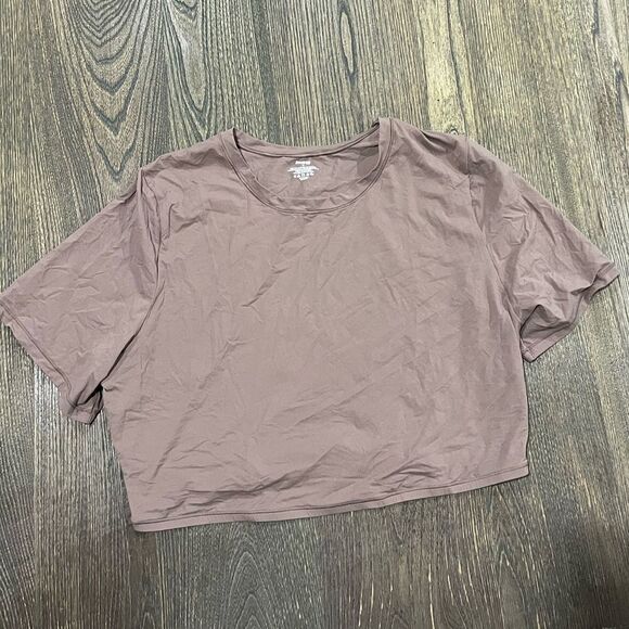 NWT Skims Fits Everybody Super Cropped T-Shirt Crewneck Short Sleeve Umber 4X - Picture 1 of 4